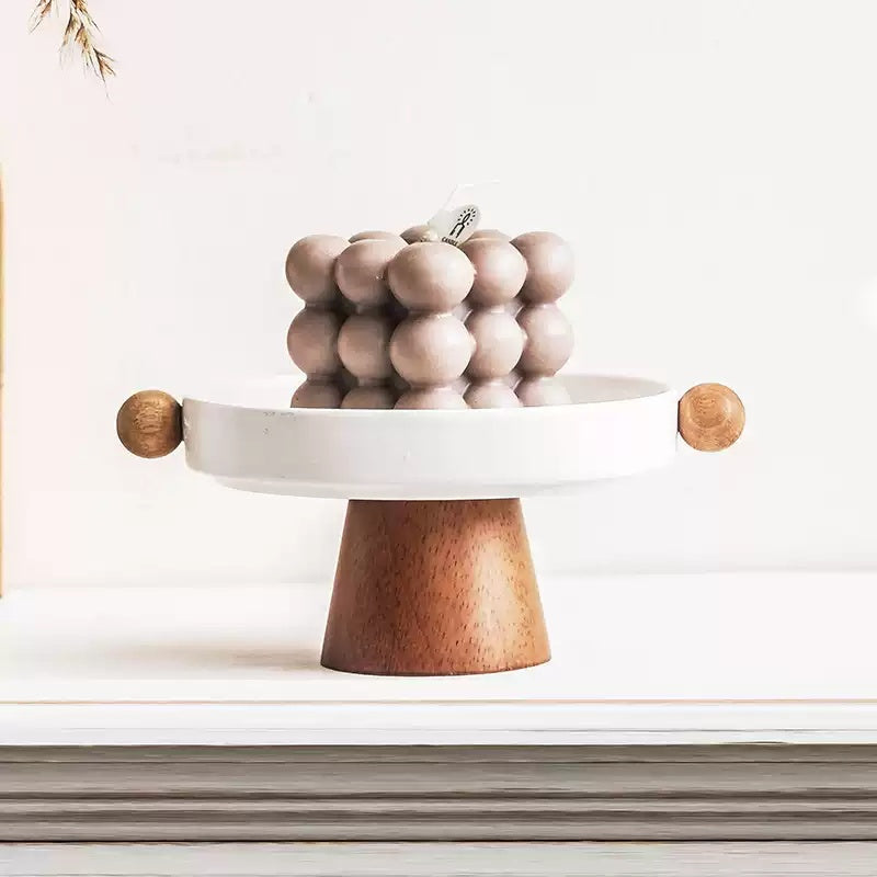 Candlestick Base Tray Decoration Hallway Desktop Ceramic Storage Tray
