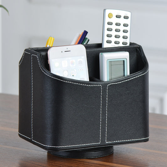 Leather Living Room Coffee Table Desktop TV Air Conditioner Remote Control Storage Box