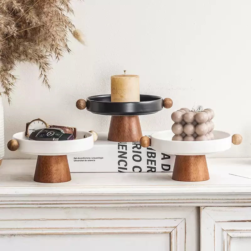 Candlestick Base Tray Decoration Hallway Desktop Ceramic Storage Tray