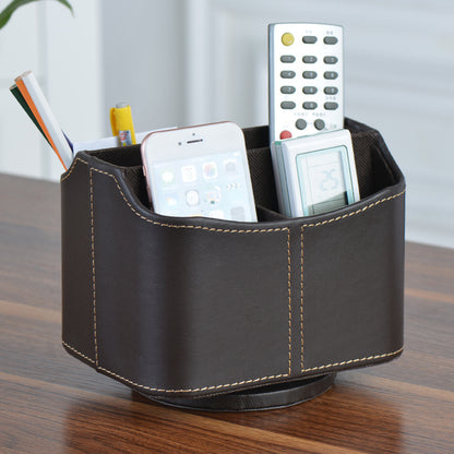 Leather Living Room Coffee Table Desktop TV Air Conditioner Remote Control Storage Box