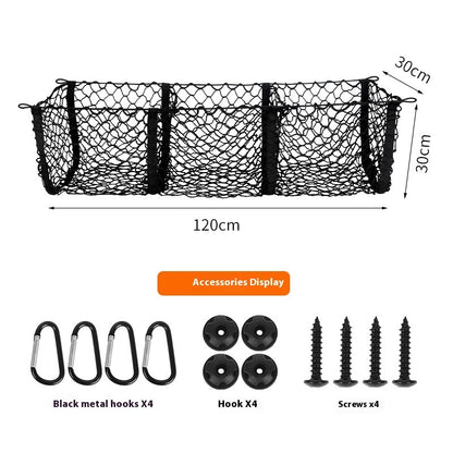 Car Trunk Luggage Three-grid Three-dimensional Storage Net Pocket