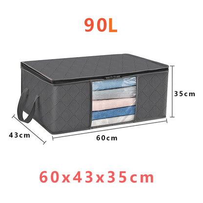 Clothing Cotton Quilt Blanket Transparent Window Large Capacity Storage Box