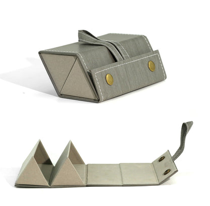 Leather Multi-grid Glasses Case Simple Sunglasses Storage Box Multi-fold