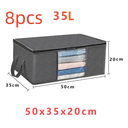 Clothing Cotton Quilt Blanket Transparent Window Large Capacity Storage Box