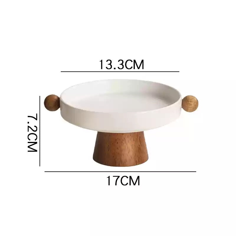 Candlestick Base Tray Decoration Hallway Desktop Ceramic Storage Tray