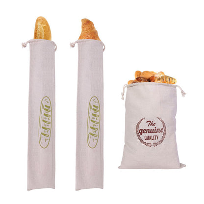 Drawstring Bag For The Kitchen Or Bakery A Cotton Fabric Pouch For Storing Bread And Other Items