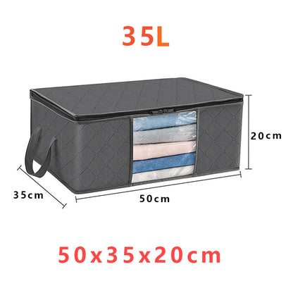 Clothing Cotton Quilt Blanket Transparent Window Large Capacity Storage Box