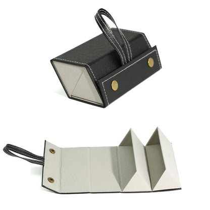 Leather Multi-grid Glasses Case Simple Sunglasses Storage Box Multi-fold